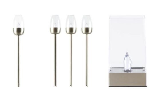 torche ou balise solaire à LED effet flamme