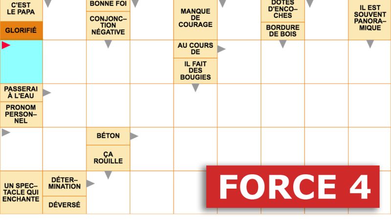 Mots fléchés Force 4